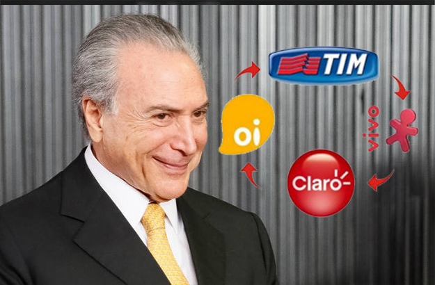 Contrariando críticas esquerdistas, Michel Temer pretende tirar 8 bilhões das empresas de telefonia